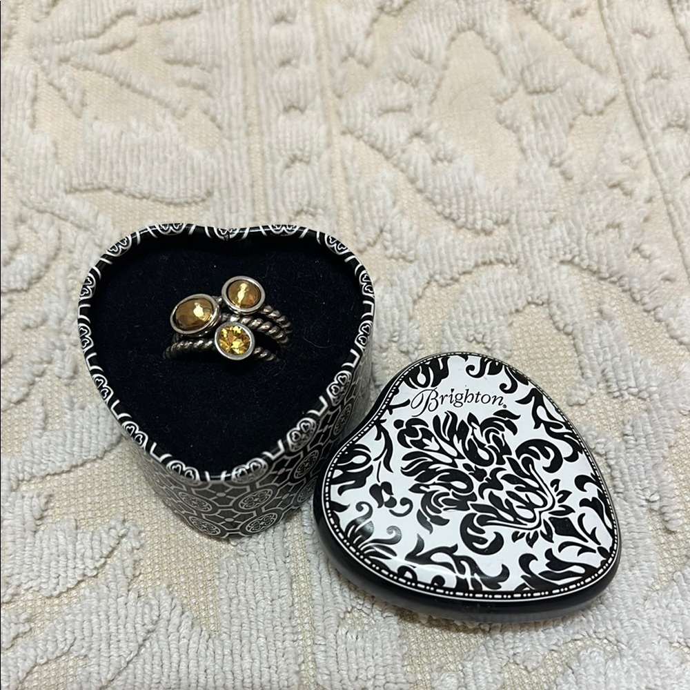 Brighton Gold-Tone Ring with Yellow Accents